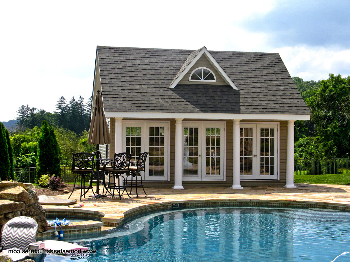 Add value and utility to your pool with a custom pool house.