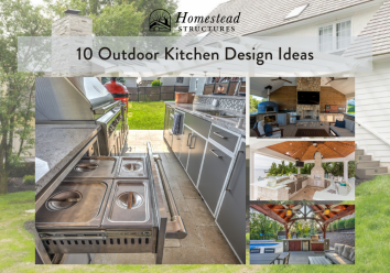outdoor pizza oven, barbeque grills, meat smoker, and other outdoor kitchen examples