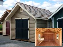 10 x 16 Premier Garden Shed with interior benches and loft