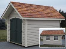 8' x 12' a frame garden shed with vinyl siding