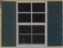 18" x 27" Standard Window (shown with louvered shutters)
