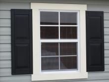 24" x 36" Standard Window (shown with Raised Panel shutters)