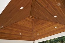 Recessed lights in pool house