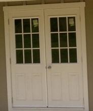 5' Double House Door with 9 Lite Windows