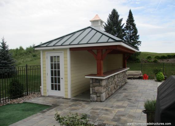 10' x 18' Siesta Poolside Bar with Metal Roof in Lockport, IL