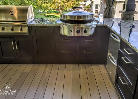 EVO griddle in a 10' x 7' Danver Outdoor Kitchen on Patio Pavilion in West Chester PA
