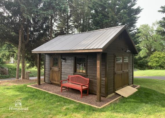 12'x 16' Classic A-Frame Pool Shed - Heritage Style