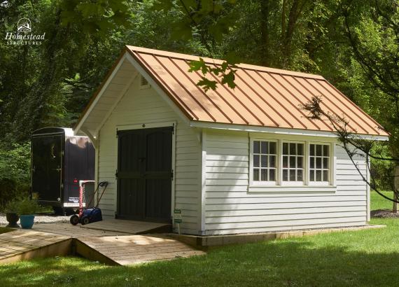 12' x 16' Premier Garden Shed with metal roof