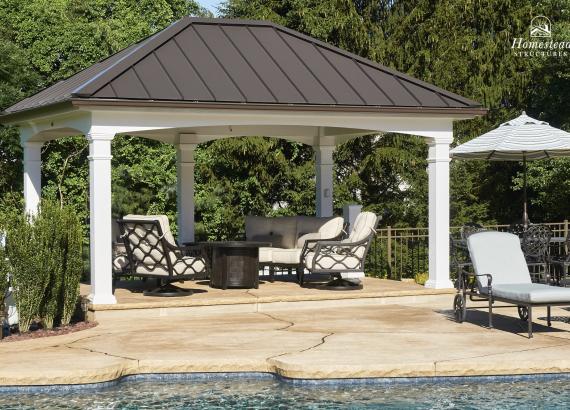 12' x 16' Vintage Pool Pavilion with metal roof in Orefield PA