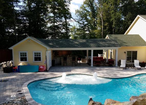12' x 20' by 12' x 29' L-Shaped Custom Pool House in Coatesville PA