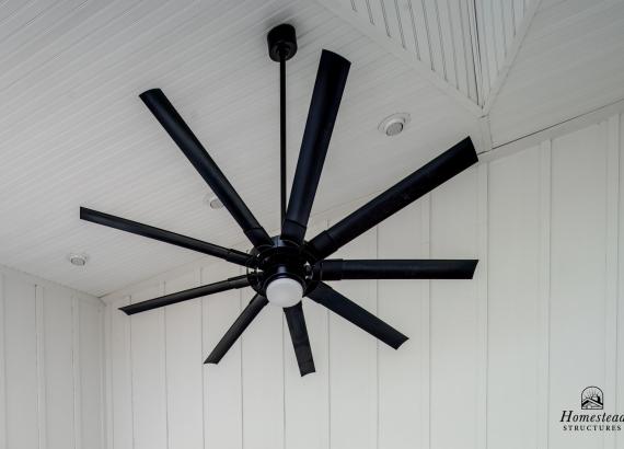 9-Blade Ceiling Fan in 14' x 20' Attached Vintage Pavilion with Outdoor Kitchen & Bar in Phoenixville, PA