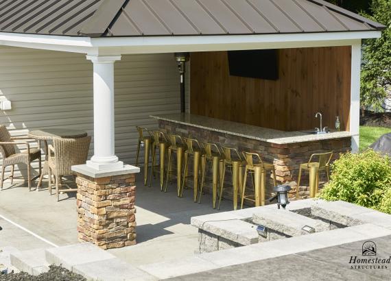 Photo of Bar area of 14' x 20' Avalon Pool House in Saratoga Springs, NY