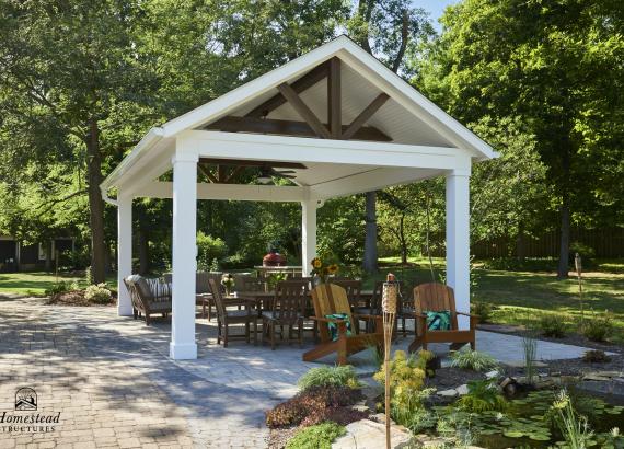 14' x 20' Vintage A-Frame Pavilion with Maple Leaf Gable in Lower Salford Township PA
