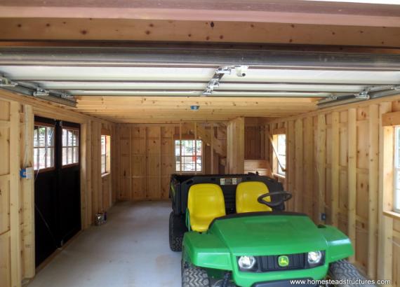 Interior of 14' x 24' Liberty A Frame Shed & Garage in Maryland