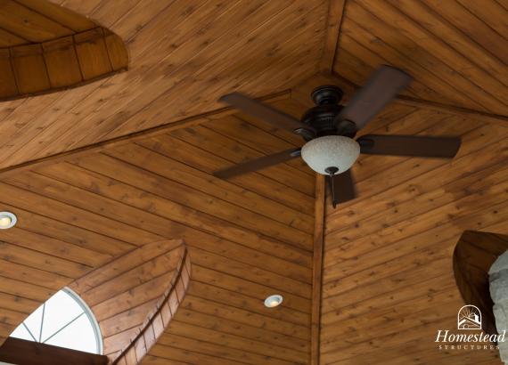 18' x 18' Custom Vintage Pavilion cedar stained roof & ceiling fan