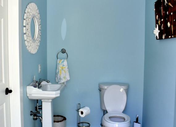 Bathroom of Interior of 18' x 22' Custom Century Pool House  in Gwynedd Valley PA
