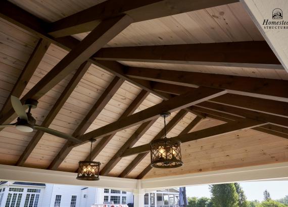 Ceiling of 20' x 30' A-Frame Avalon Pool House in Catharpin VA