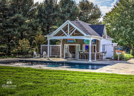 20' x 40' Custom Avalon Pool House with Dormer in Shenandoah Junction, WV