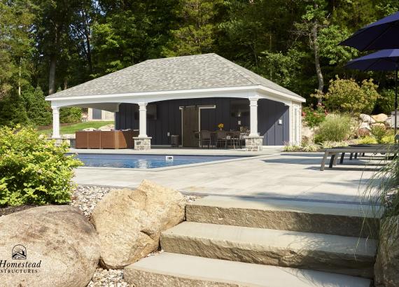 22' x 34' Avalon Pool House with Hip Rough in Mahwah NJ