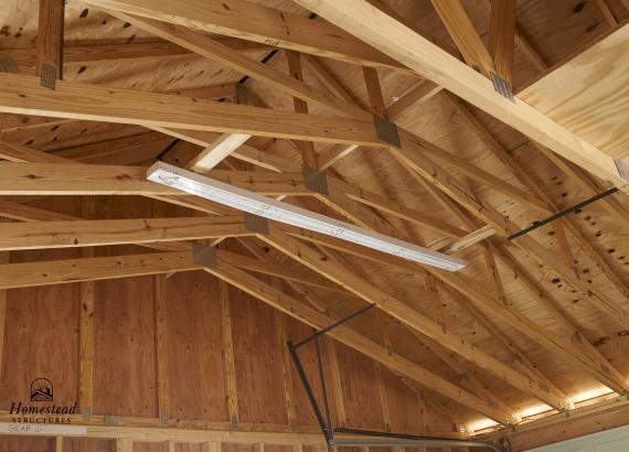 Trusses on 24' x 24' Classic 2-Car Attic Garage Display in New Holland