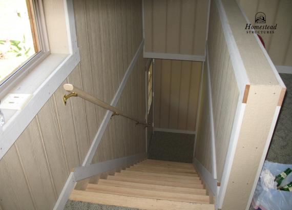 Stairs in 30x44 2-Story, 4-Car Custom Garage with Mushroom Board in NJ