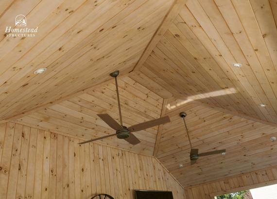 Tongue & Groove Pine ceiling option with whitewash stain