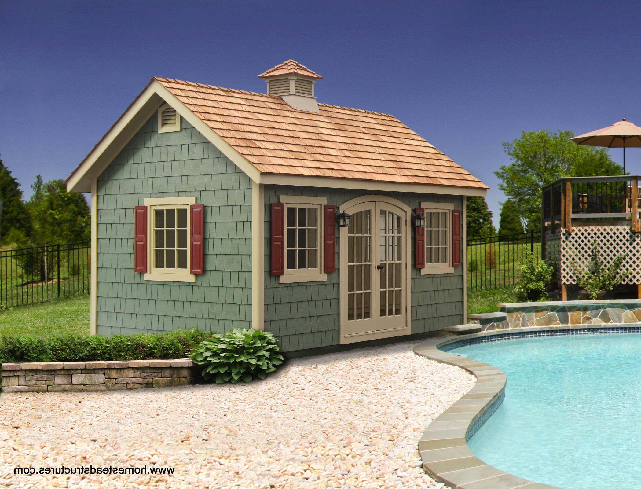 Pool Houses, Cabanas, Pool Sheds & Pool Side Bars | Homestead ... Pool Houses, Cabanas, Pool Sheds & Pool Side Bars | Homestead ... - 12' x 20' Classic A Frame (cedar shake ...