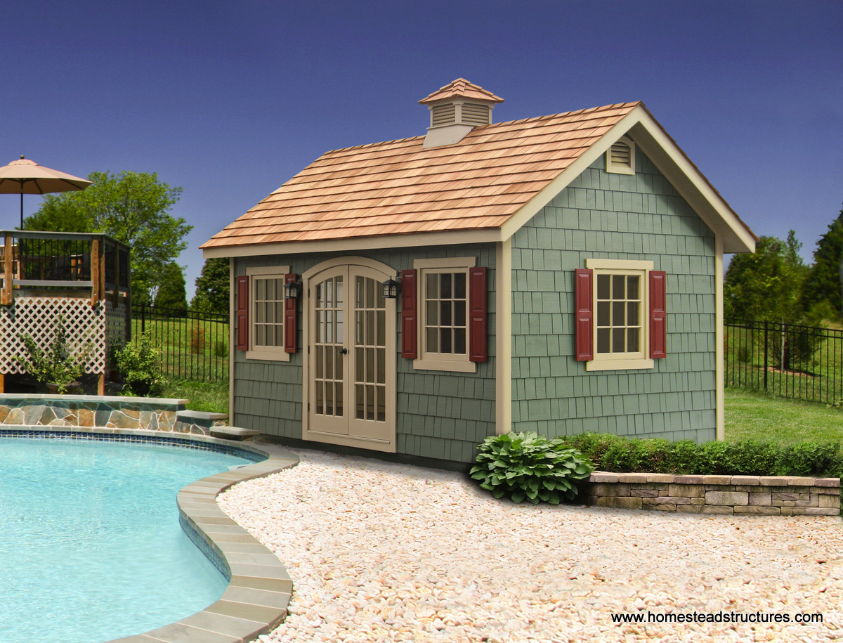 Pool Shed Ideas &amp; Designs - Pool Storage in PA | Homestead ...