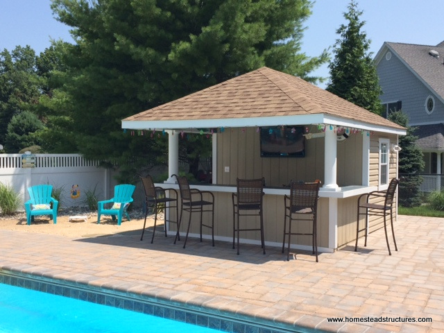Siesta Poolside Bars Pool Cabanas Homestead Structures 12 X 16 Siesta Poolside Bar Vinyl