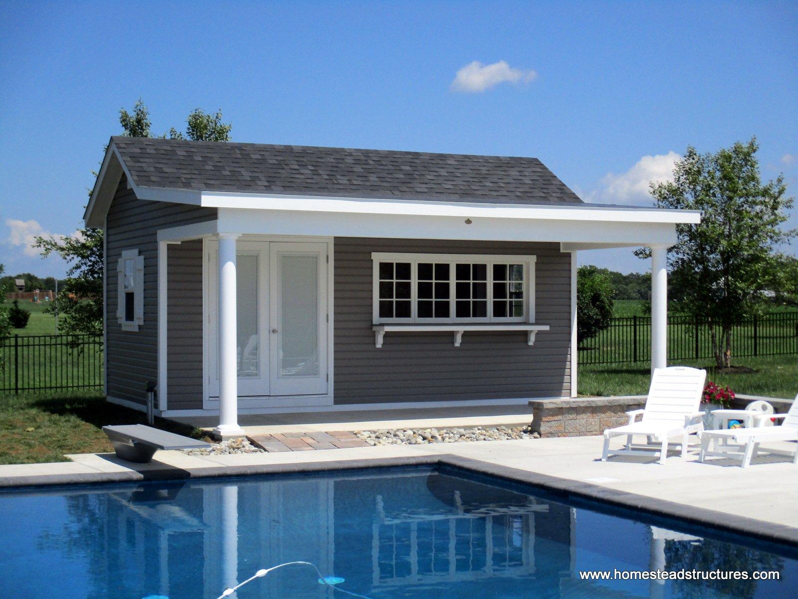 10 X 20 Custom Classic A Frame Pool House With Porch In Queenstown Md House With Porch Pool Houses Pool House