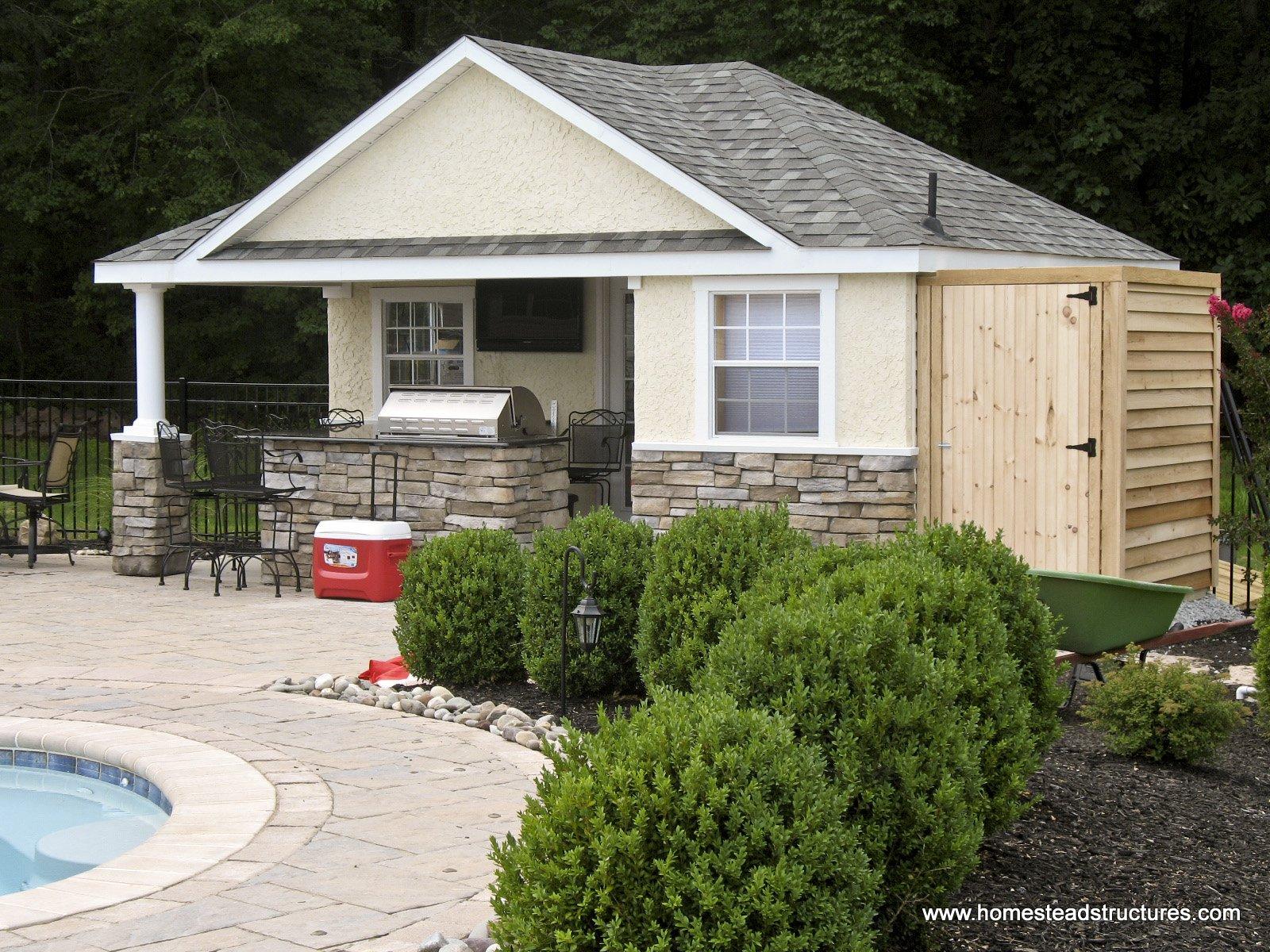 Wellington Pool House Exterior Shots Photos Homestead Structures