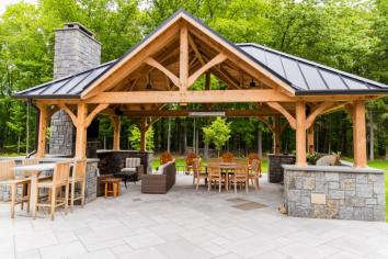 Beautiful porch overlooking woods