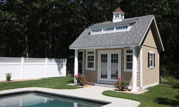 15' x 14' Heritage Pool House (D-temp Siding) 