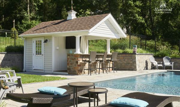 10' x 14' A-Frame Siesta Poolside Bar in New Jersey A-Frame Siesta Poolside Bar and Cabana
