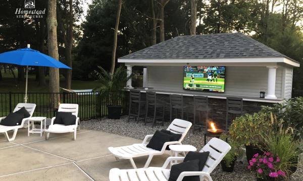 10' x 18' Custom Siesta Poolside Bar in Lincroft, NJ Custom Siesta Poolside Bar & Cabana