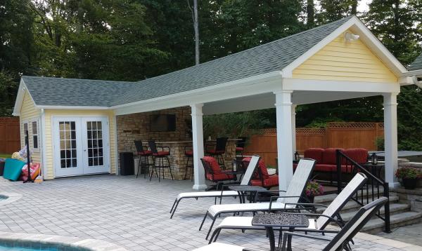 12x20 Custom Pool House with 12x29 Custom Pavilion 12x20 Custom Pool House with 12x29 Custom Pavilion