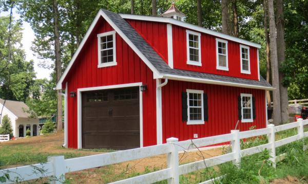 14' x 24' 1-Car, 2-Story Liberty Garage in Sparks Glencoe, MD