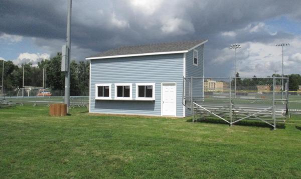 Concession stand constructed via commercial building & design services by Homestead Structures