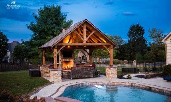 Timberframe Pavilion in collaboration with Knutsen Landscaping