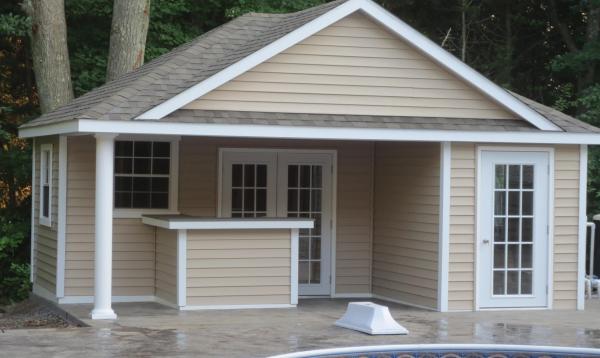 16' x 20' Wellington Poolhouse (vinyl siding) 16' x 20' Wellington Poolhouse (vinyl siding)