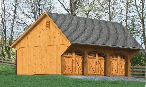 16' x 32' 3 Car Custom Garage (Wood Siding) 16' x 32' 3 Car Custom Garage (Wood Siding)