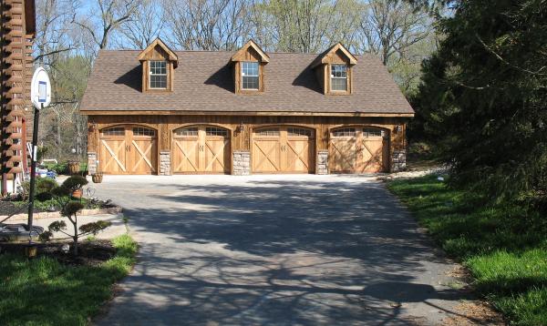 30' x 44' 2 Story Garage (Mushroom Board Siding) 