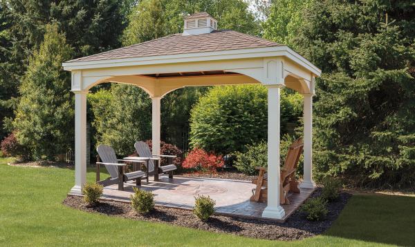 10' x 14' Manchester Pavilion with Almond Vinyl 10' x 14' Manchester Pavilion with Almond Vinyl