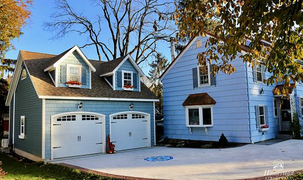 24' x 22' Classic 2-Car 2-Story Garage in Fairport NY 