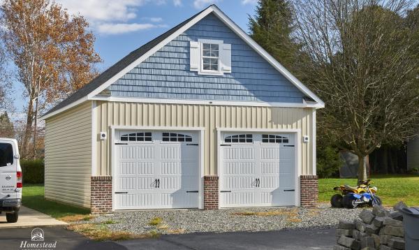 24' x 30' 2-Car 2-Story Classic Garage in Swarthmore PA