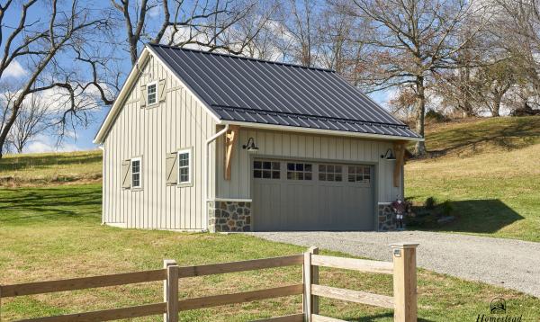 25' x 24' Classic Truss Garage with oversized 2-car garage door in Chadds Ford PA