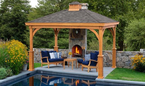 Keystone Poolside Pavilion with cupola Keystone Poolside Pavilion with cupola