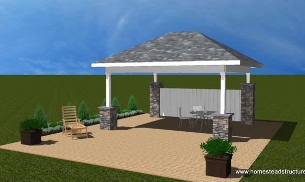 Avalon Pavilion Rendering - 14' x 16'