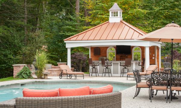 16' x 18' Avalon Poolhouse (cypress siding) 16' x 18' Avalon Poolhouse (cypress siding)