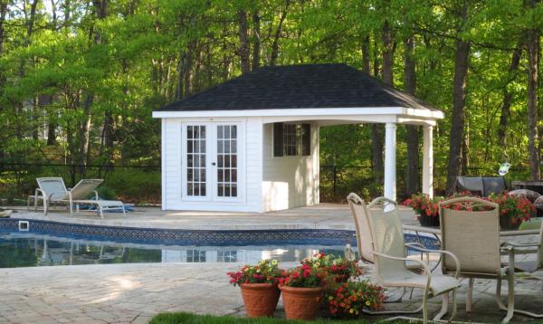 12' x 18' Avalon Pool House (Hardie Plank Siding) 